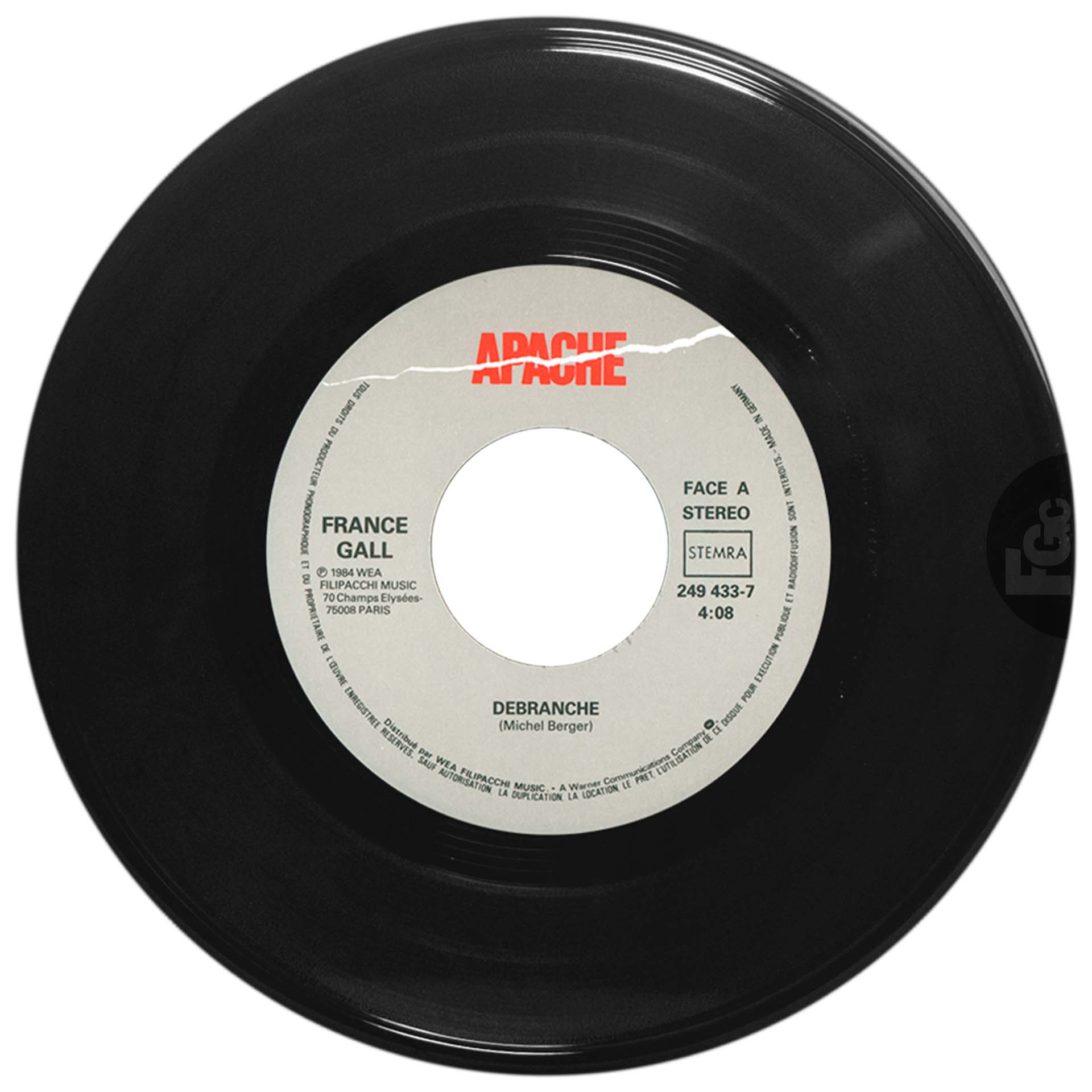 45 tours Débranche France Gall WEA 24 9433-7 Pays-Bas 1984 Stemra