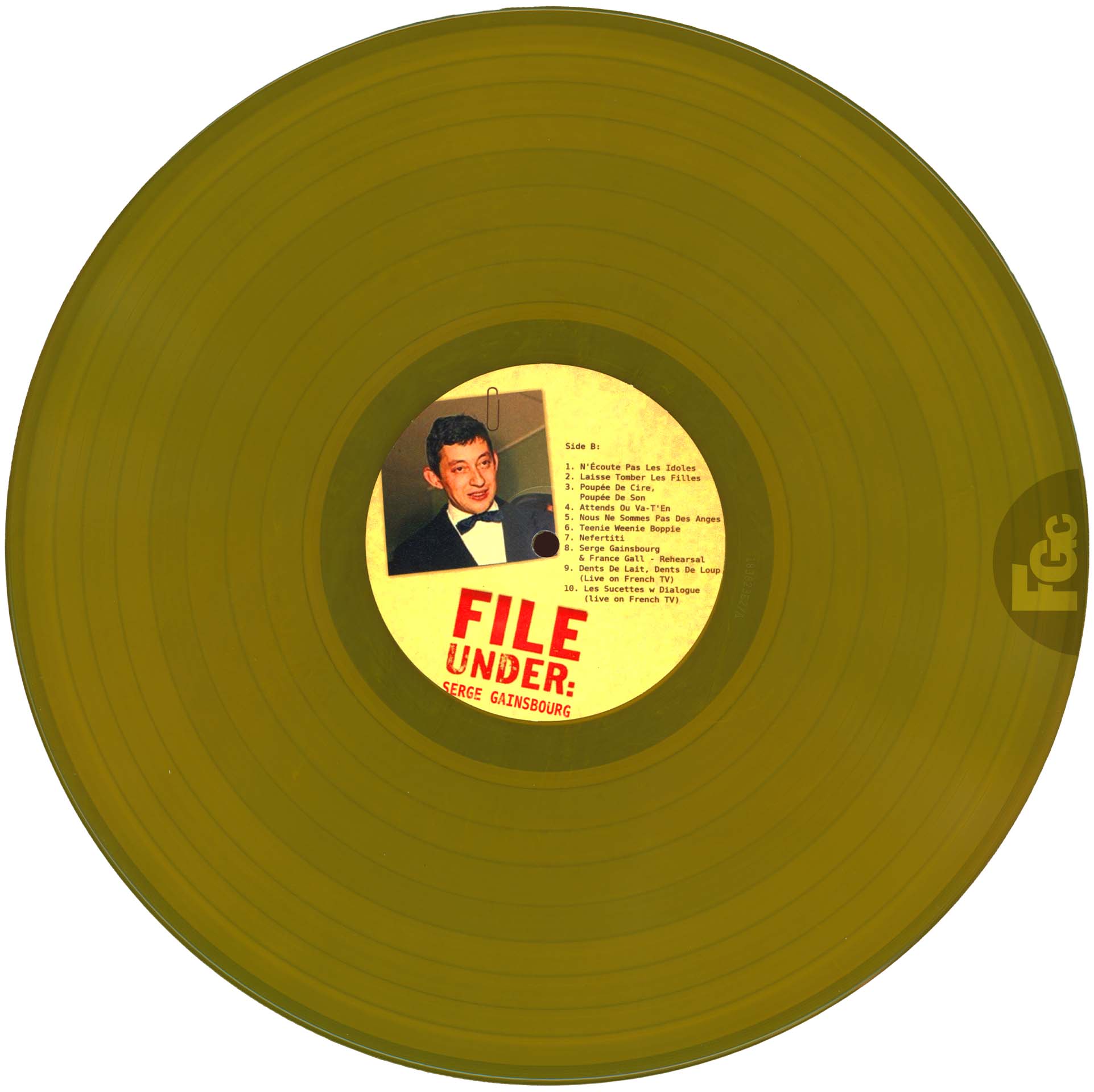 33 tours File Under France Gall Serge Gainsbourg Alain Goraguer 2021 vinyle jaune