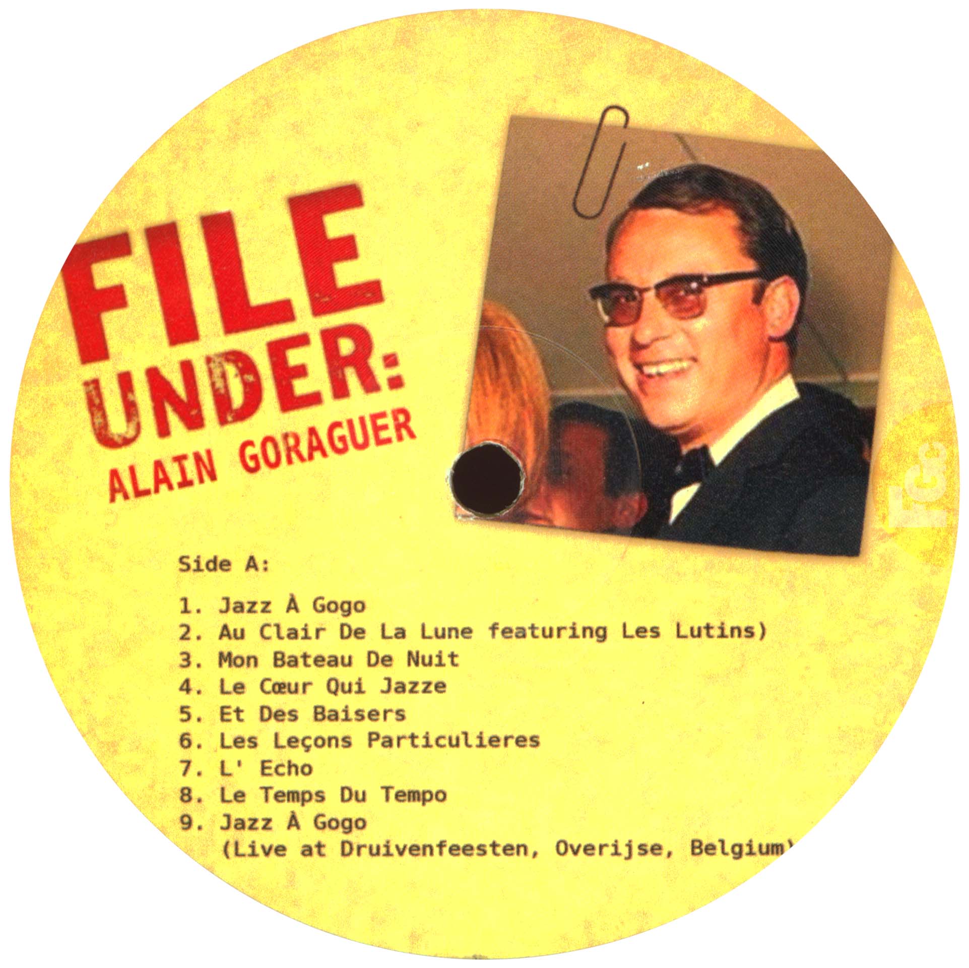 33 tours File Under France Gall Serge Gainsbourg Alain Goraguer 2021 vinyle jaune