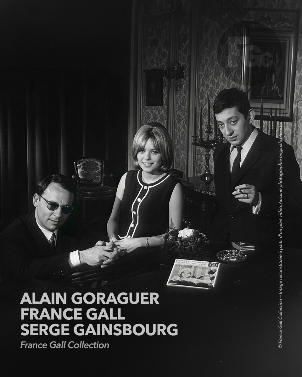 France Gall - Gainsbourg - Goraguer | Interview Eurovision mars 1965 | Pierre Louis