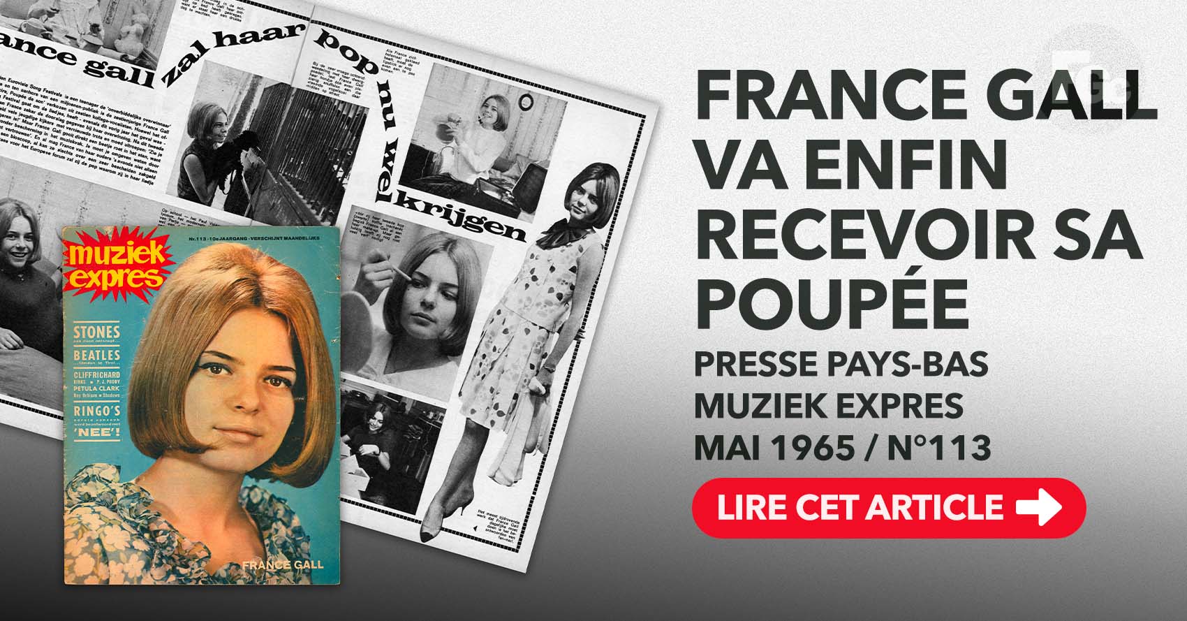 Article Muziek Expres 1965, France Gall victoire Eurovision