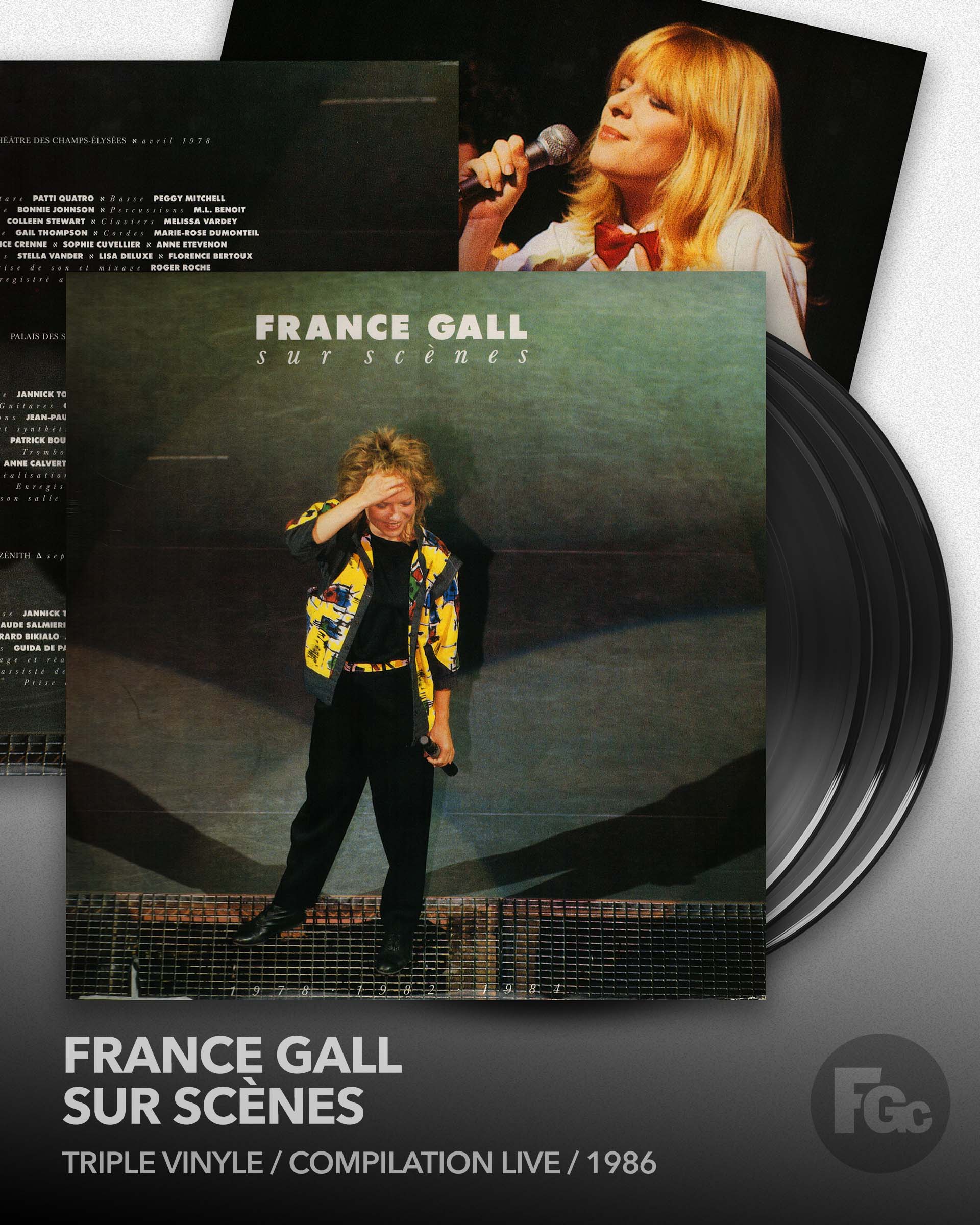 France Gall sur scènes | Triple vinyle | Compilation live France Gall sur scènes | Triple vinyle | Compilation live
