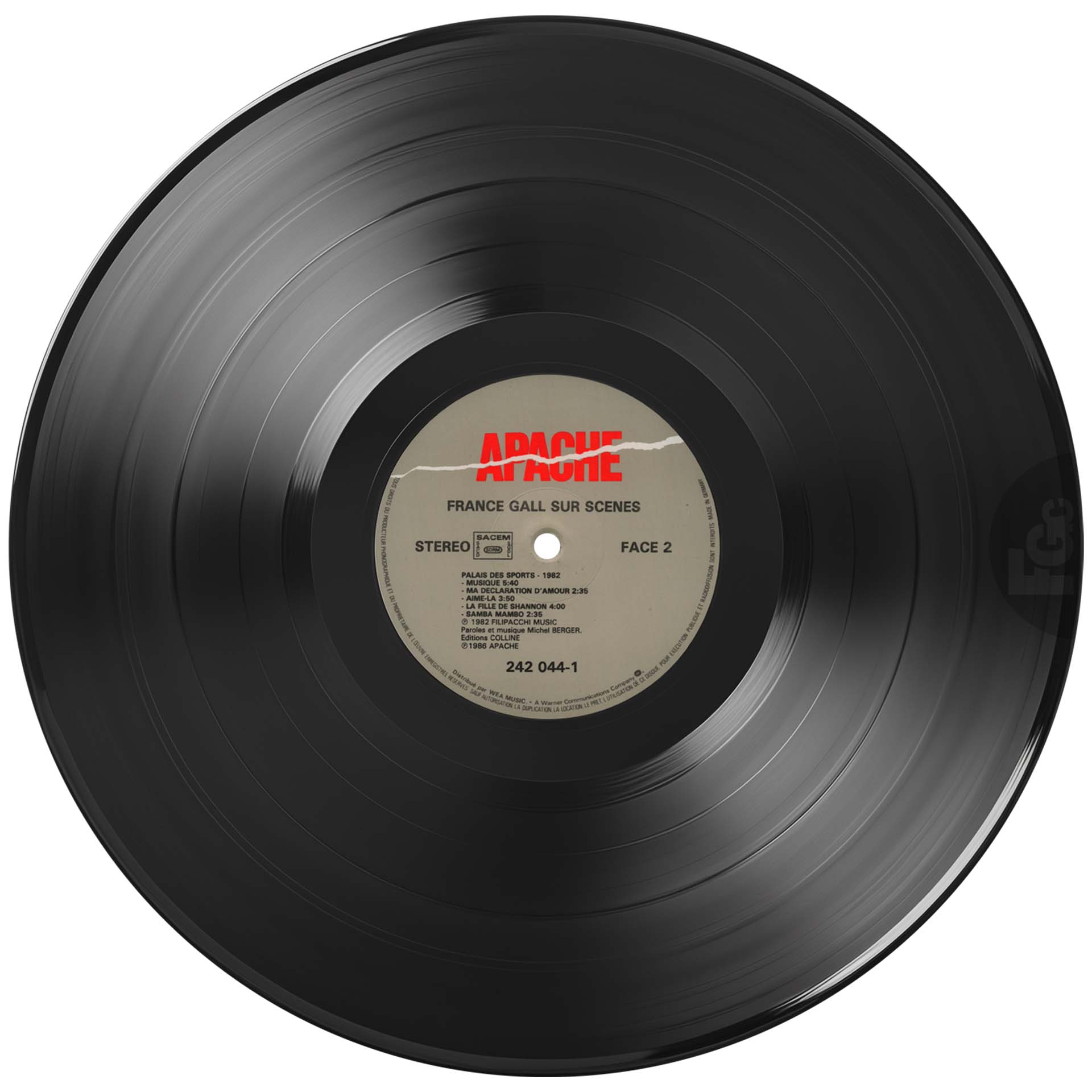 Triple vinyle France Gall sur scènes Apache 242 044 1 1986 compilation live