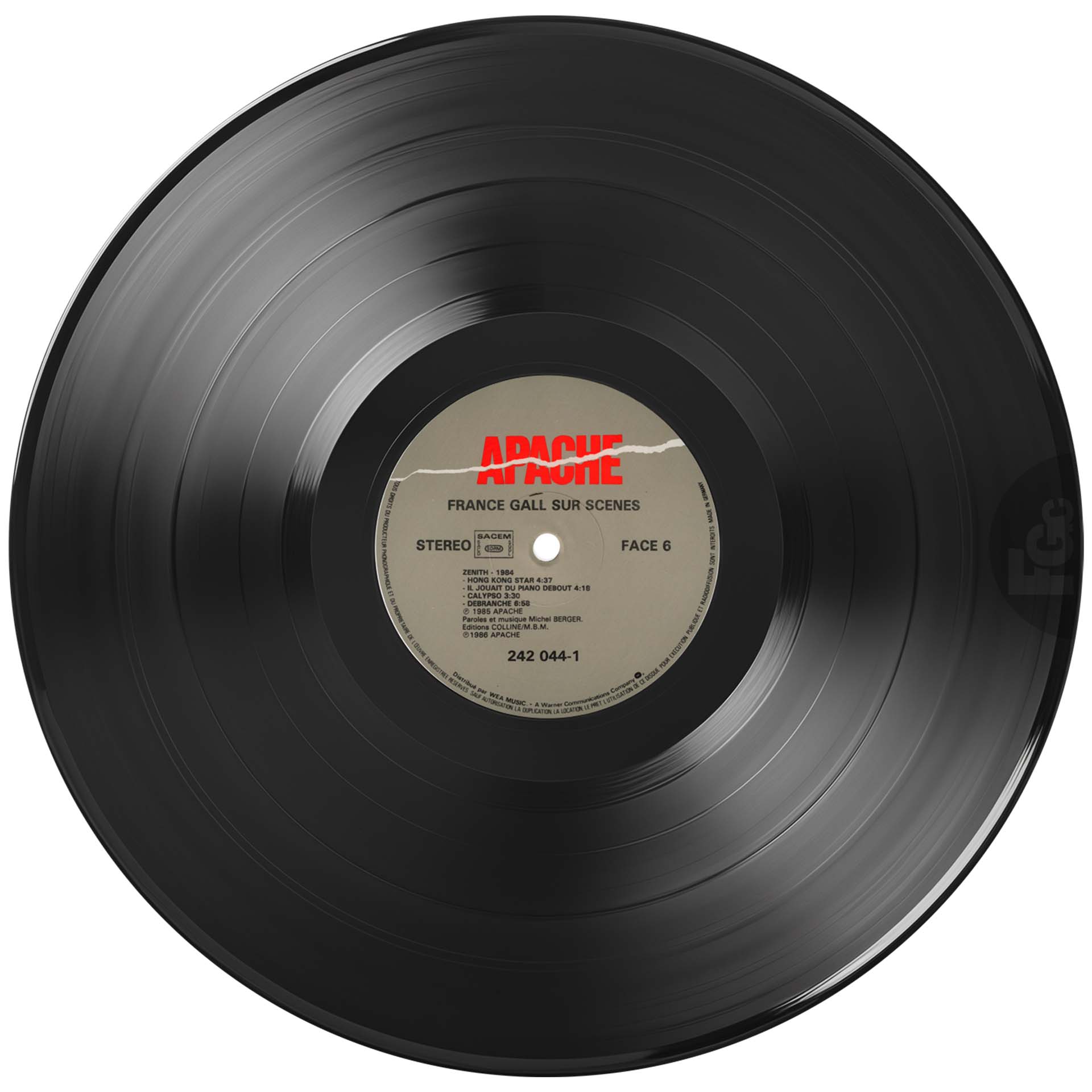 Triple vinyle France Gall sur scènes Apache 242 044 1 1986 compilation live