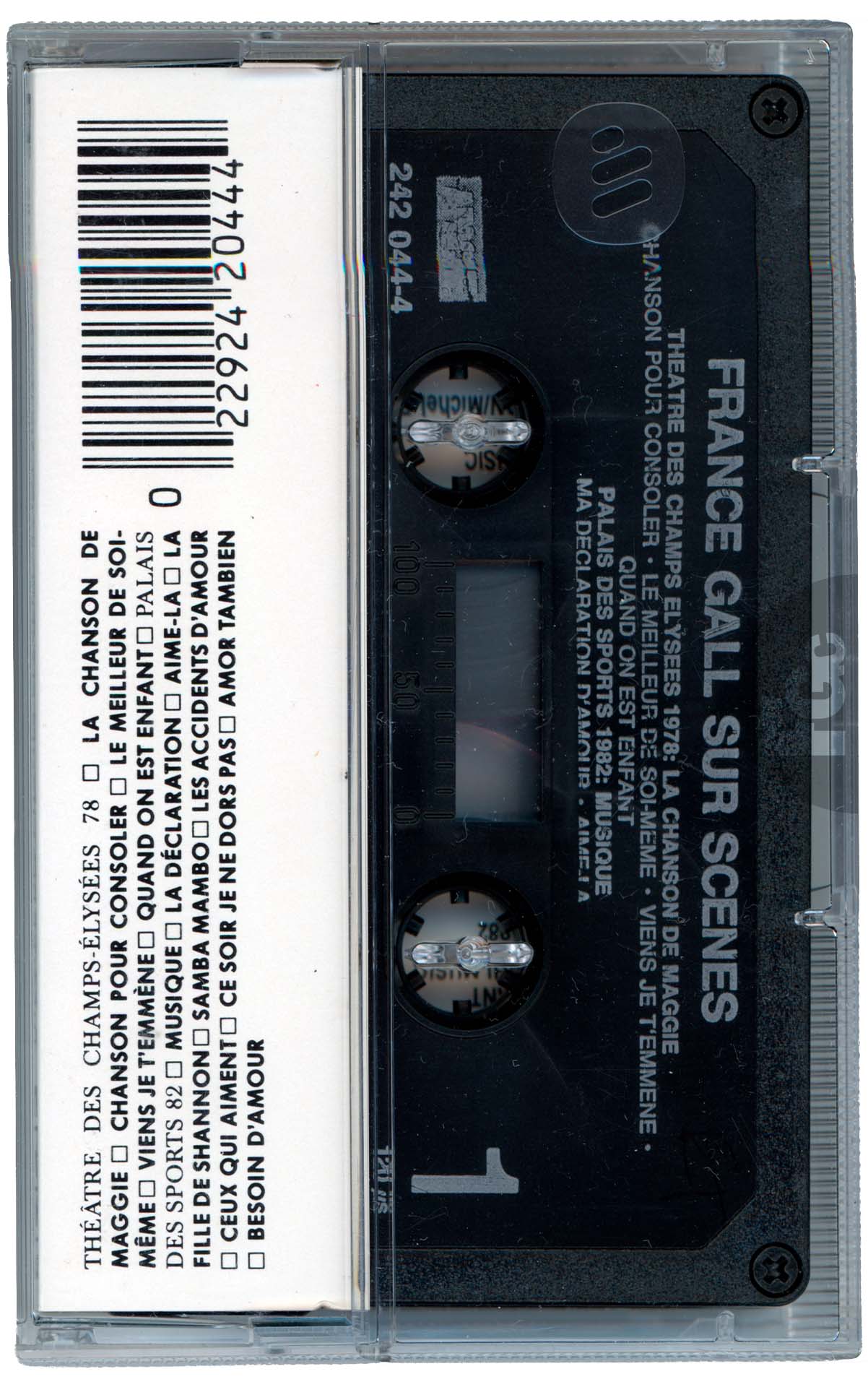 Double cassette France Gall sur scènes Apache 242 044 4 1986 compilation live