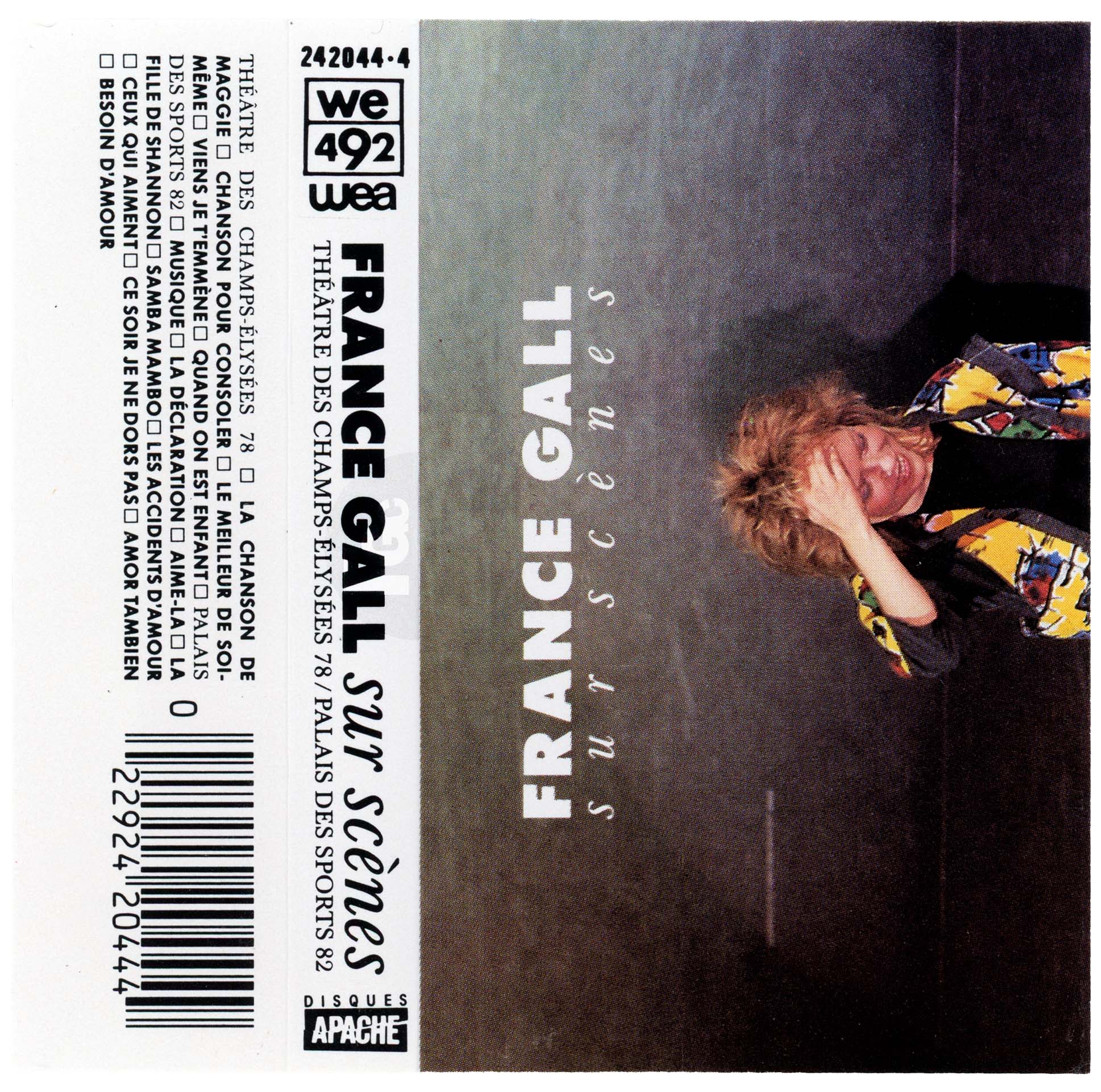Double cassette France Gall sur scènes Apache 242 044 4 1986 compilation live