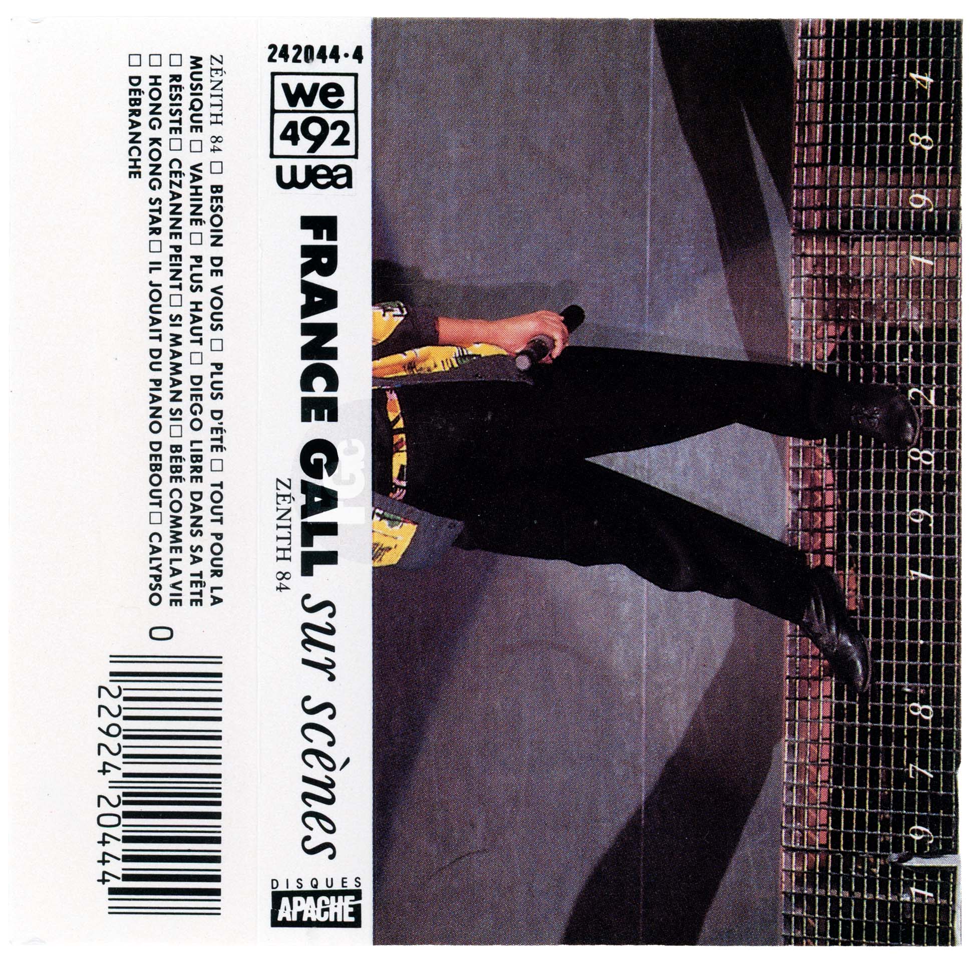 Double cassette France Gall sur scènes Apache 242 044 4 1986 compilation live