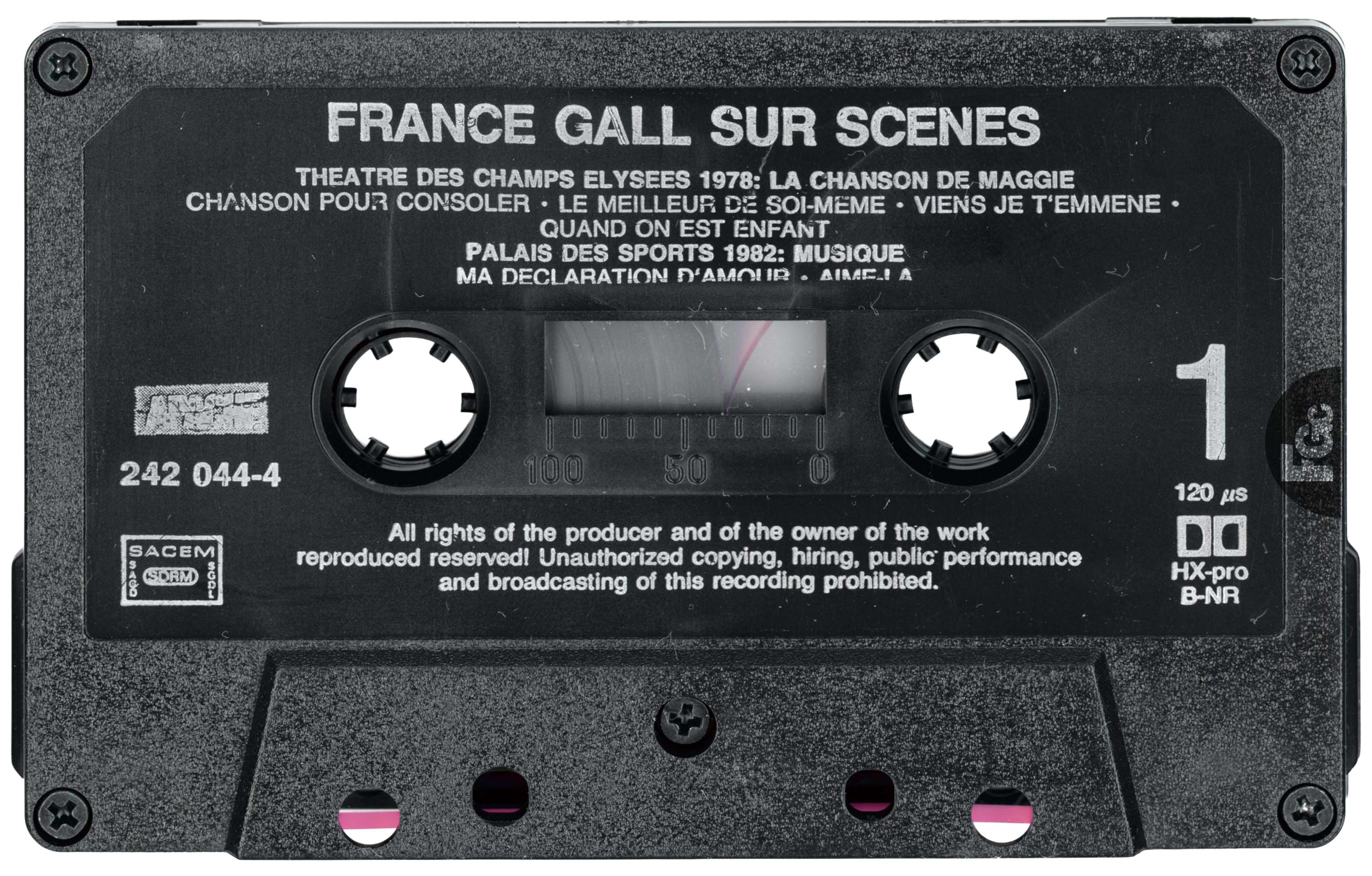 Double cassette France Gall sur scènes Apache 242 044 4 1986 compilation live