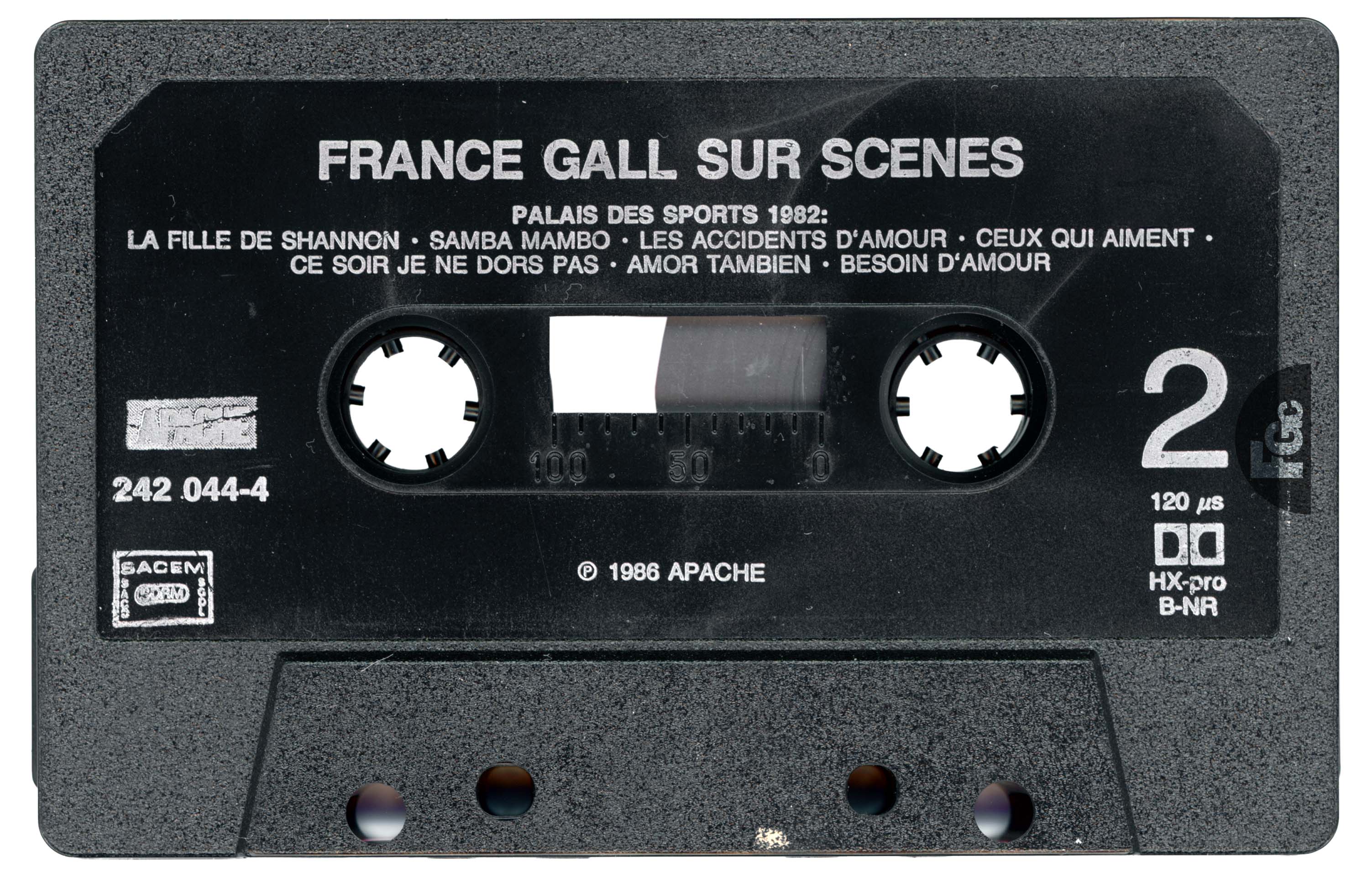 Double cassette France Gall sur scènes Apache 242 044 4 1986 compilation live