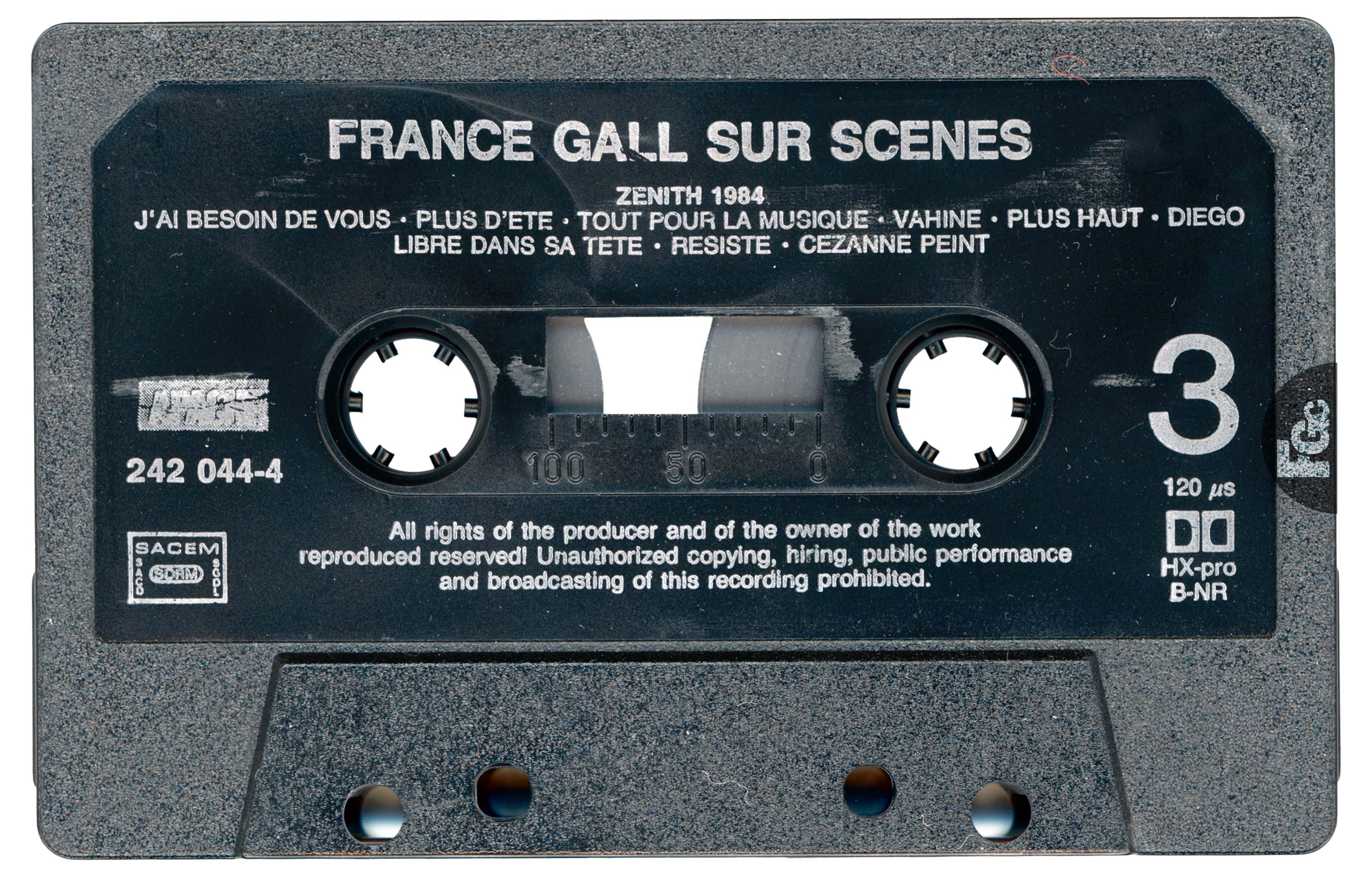 Double cassette France Gall sur scènes Apache 242 044 4 1986 compilation live