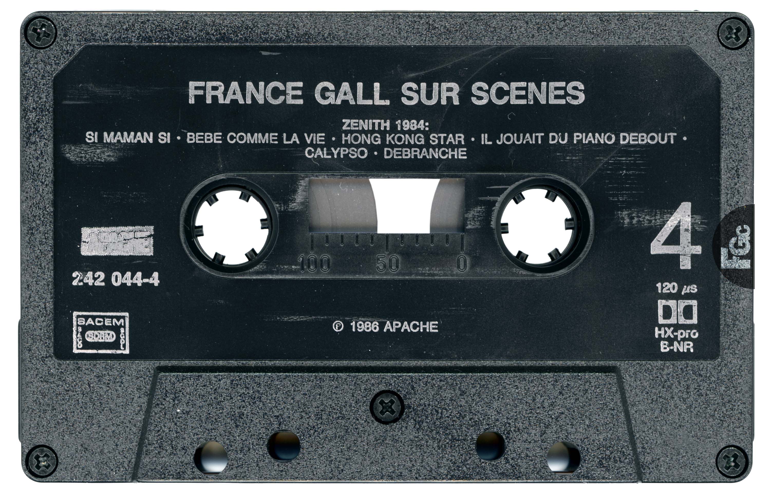 Double cassette France Gall sur scènes Apache 242 044 4 1986 compilation live