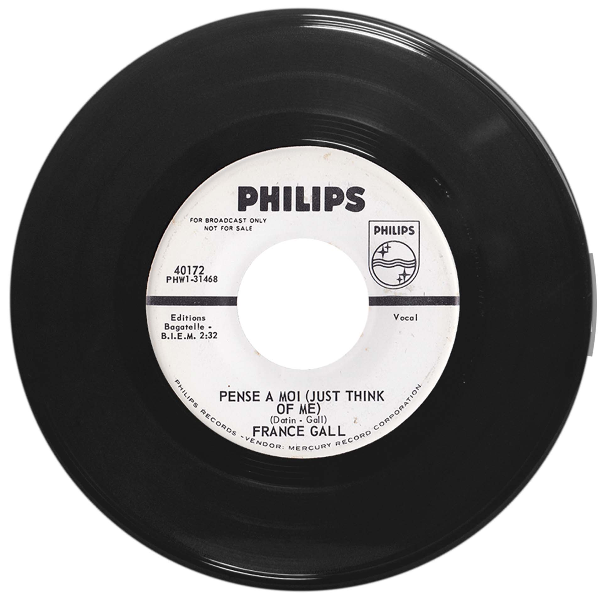 45 tours promo Ne sois pas si bête France Gall Philips 40172 USA 1964