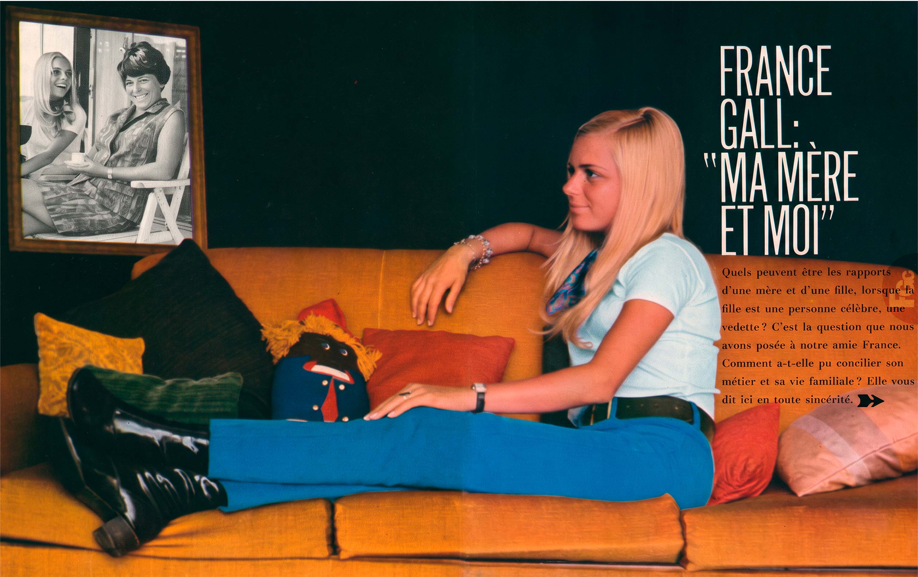Article Mlle Âge tendre novembre 1968, France Gall ma mère et moi