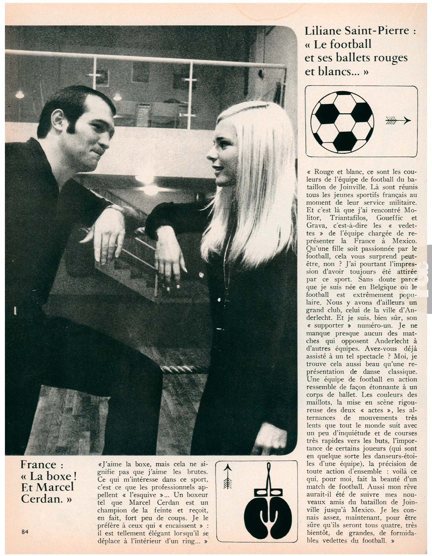 Article Mlle Âge tendre novembre 1968, France Gall ma mère et moi