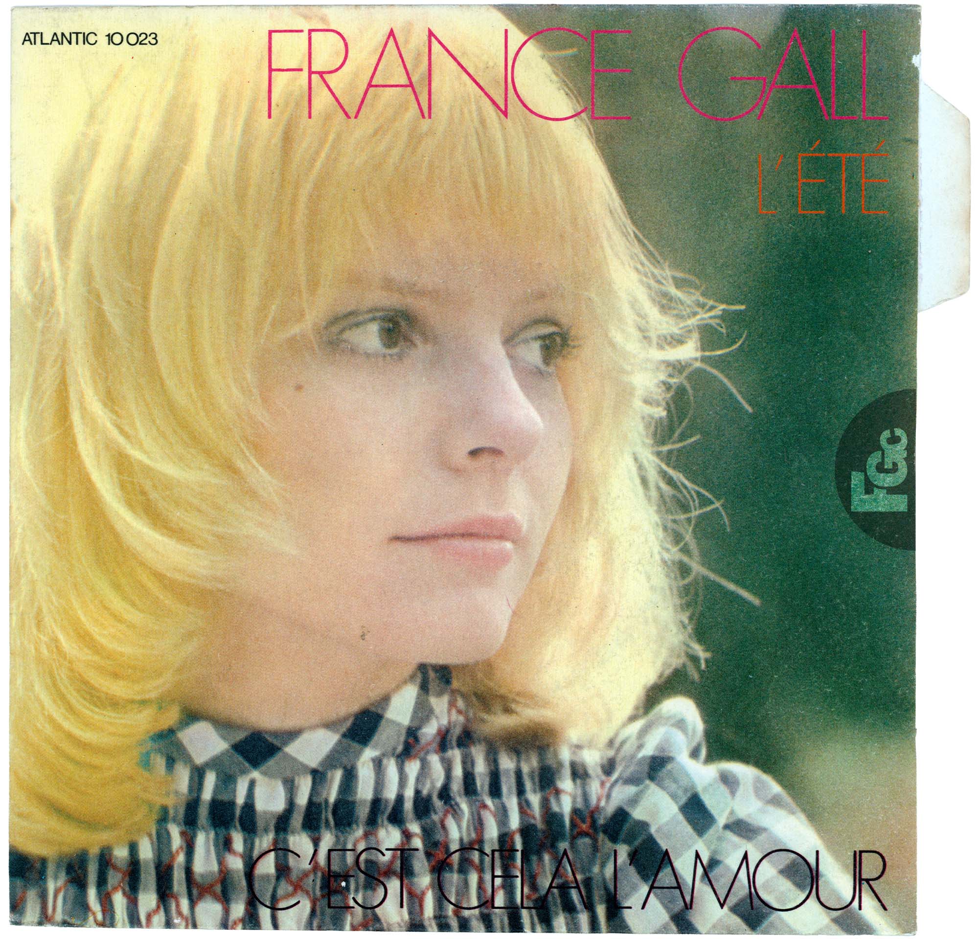 45 tours C'est cela l'amour France Gall Atlantic 1971 languette