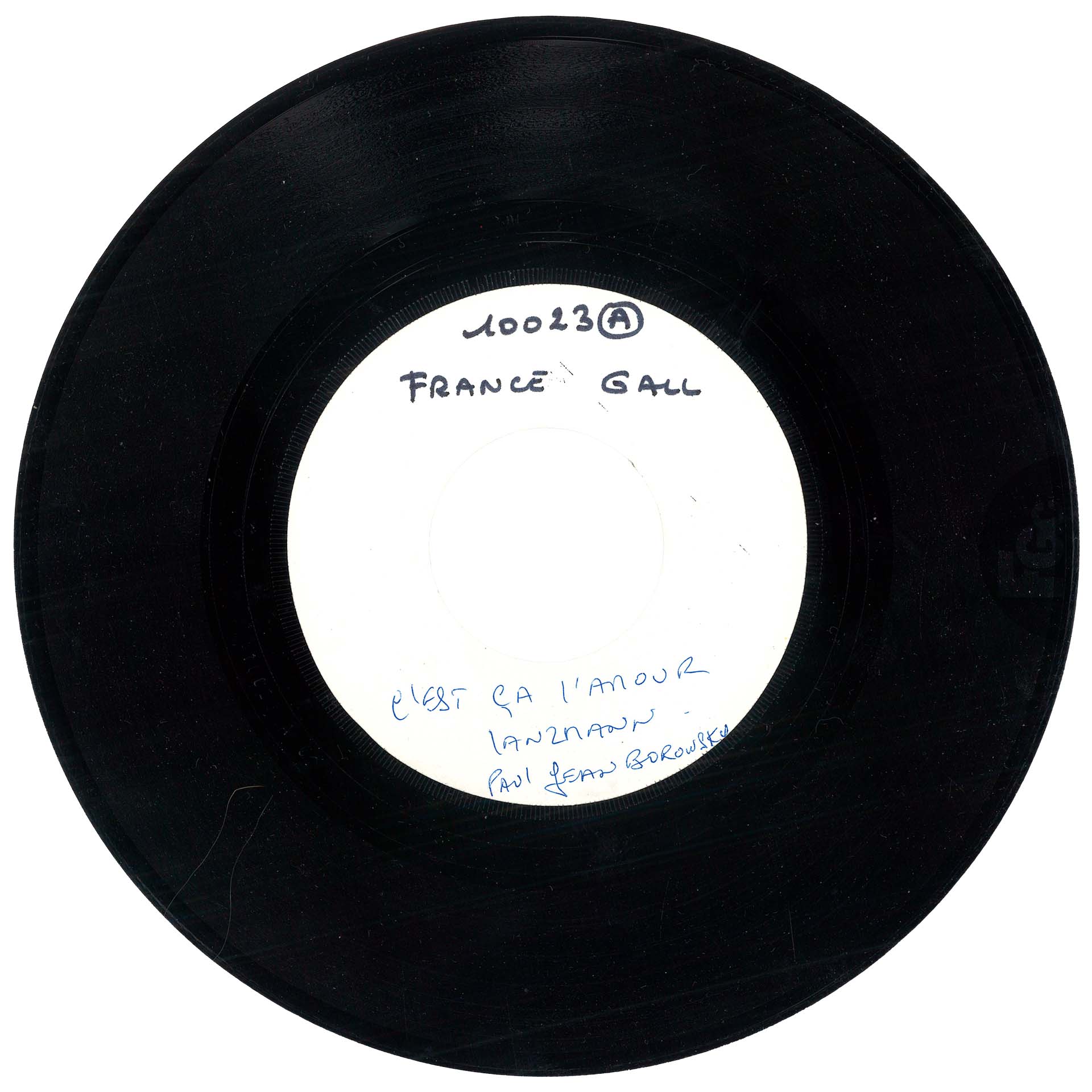 Test pressing C'est cela l'amour France Gall Atlantic 10023 rondelle manuscrite