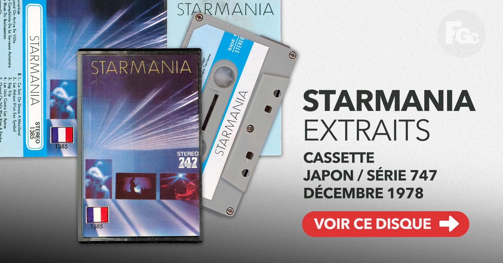 Cassette Starmania 747 Variety Japan 1385 1978 édition non officielle