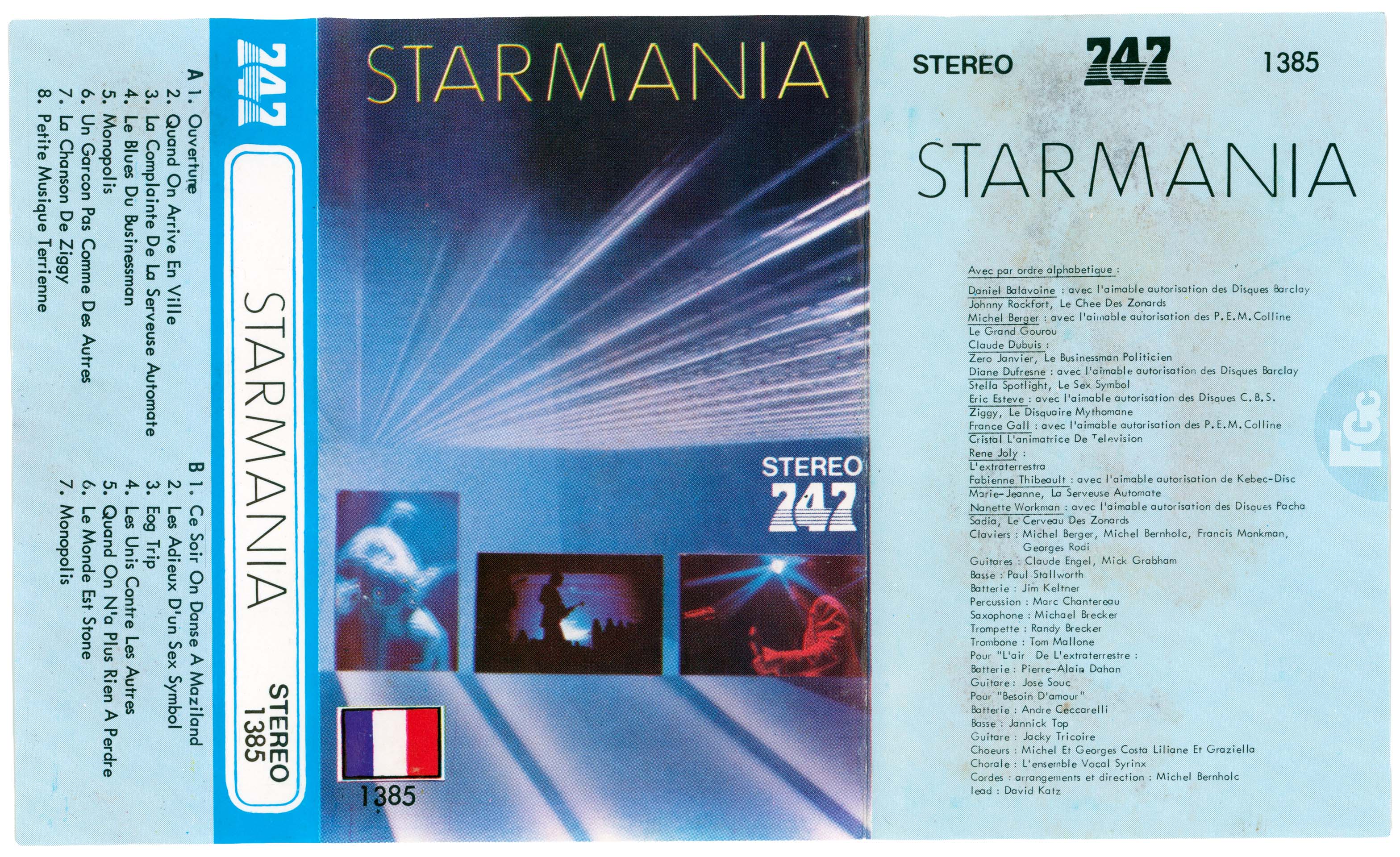 Cassette Starmania 747 Variety Japan 1385 1978 édition non officielle