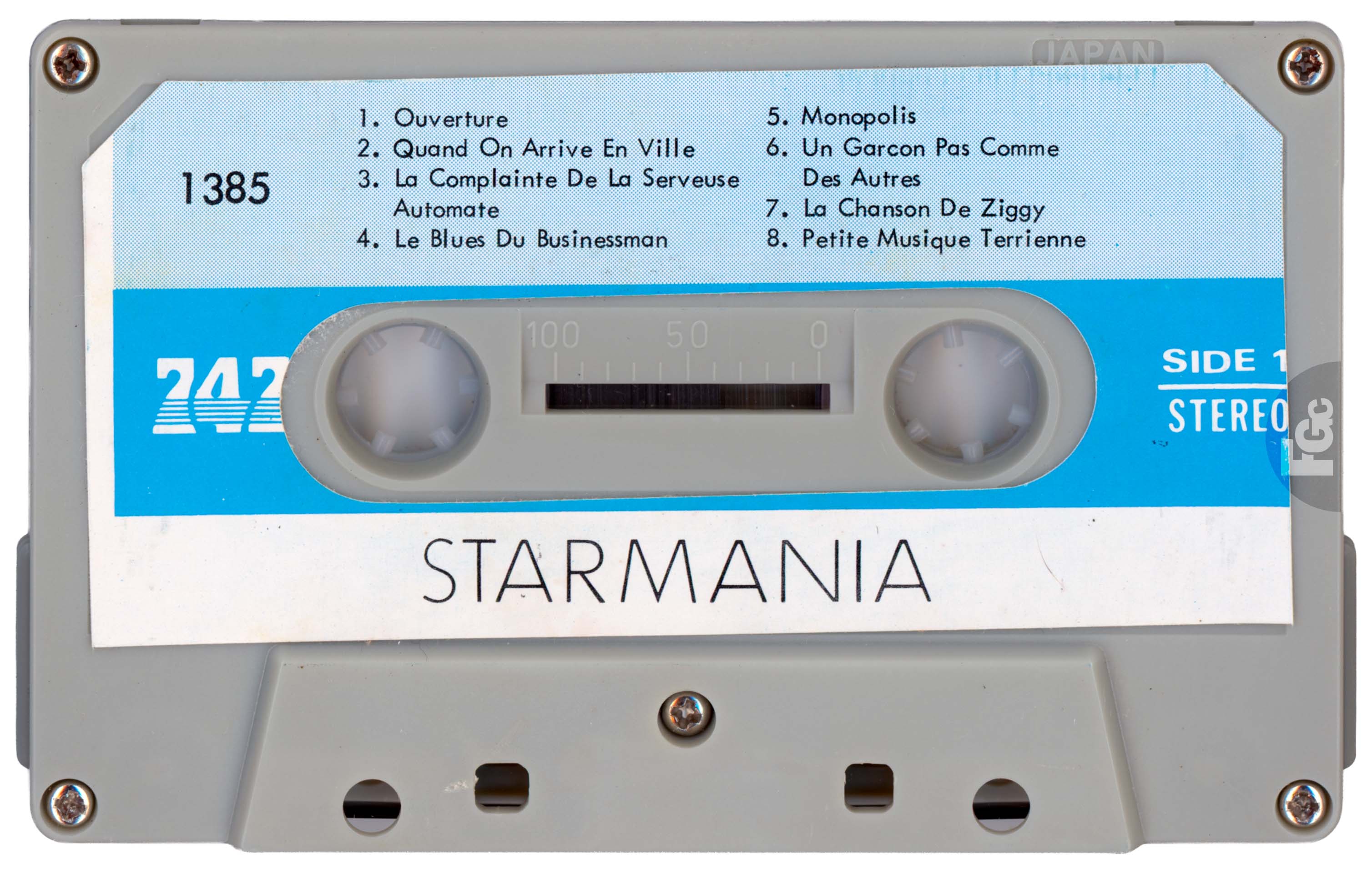 Cassette Starmania 747 Variety Japan 1385 1978 édition non officielle
