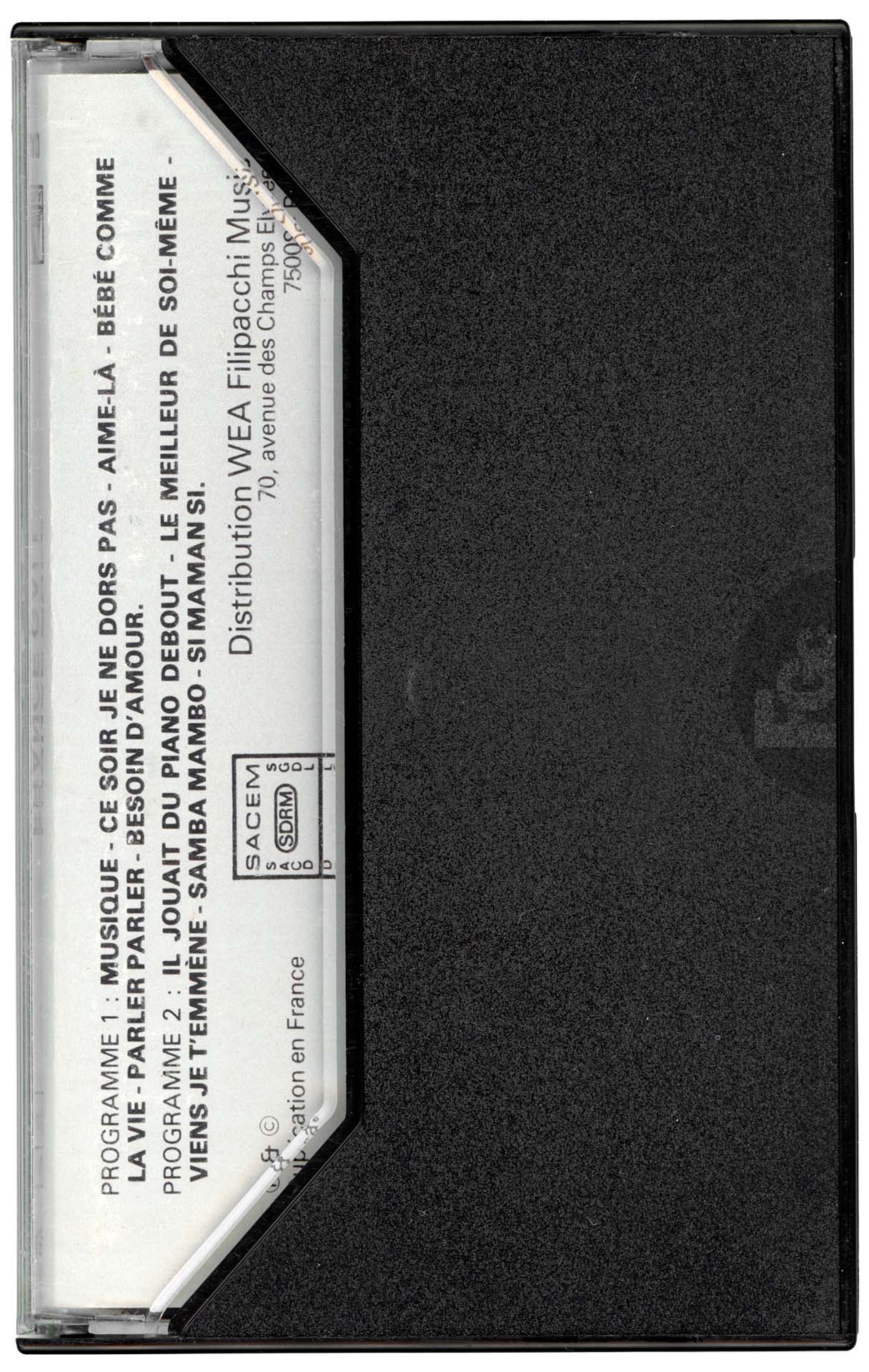 Cassette Les plus belles chansons France Gall WEA 450823 1982 édition blanche