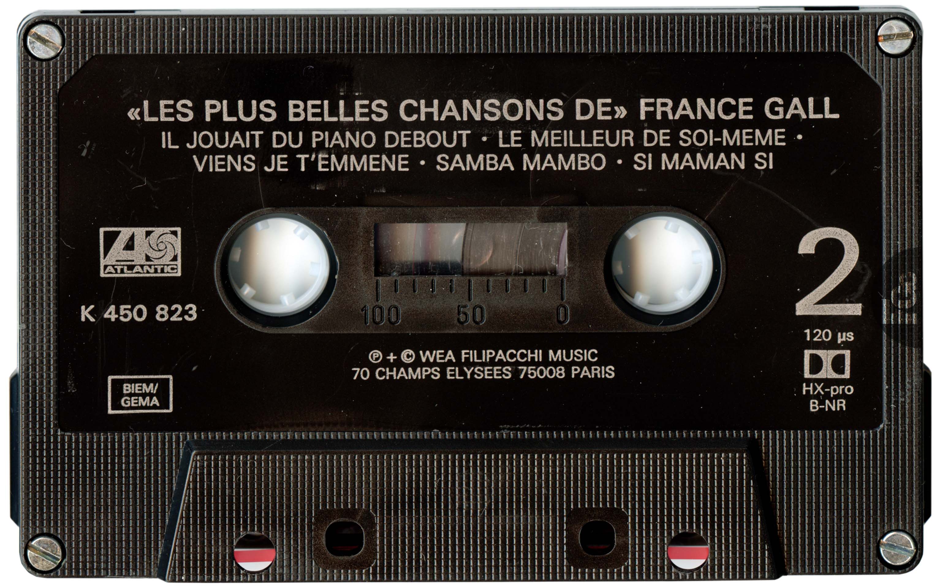 Cassette Les plus belles chansons France Gall WEA K 450 823 1982 édition noire
