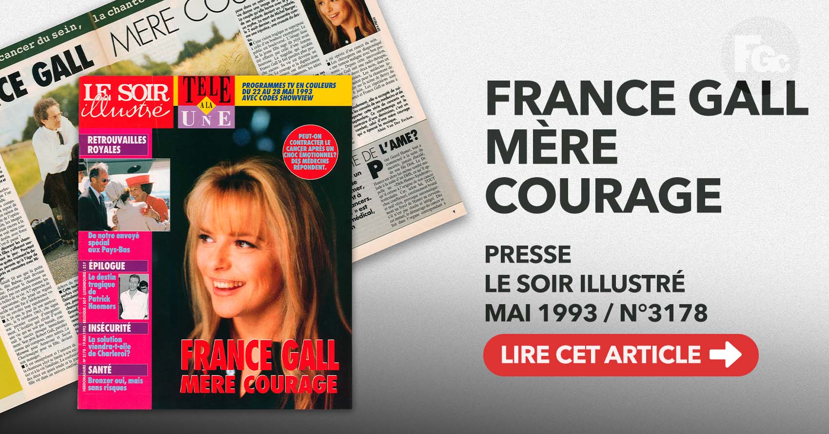Article Le Soir Illustré 1993, France Gall mère courage
