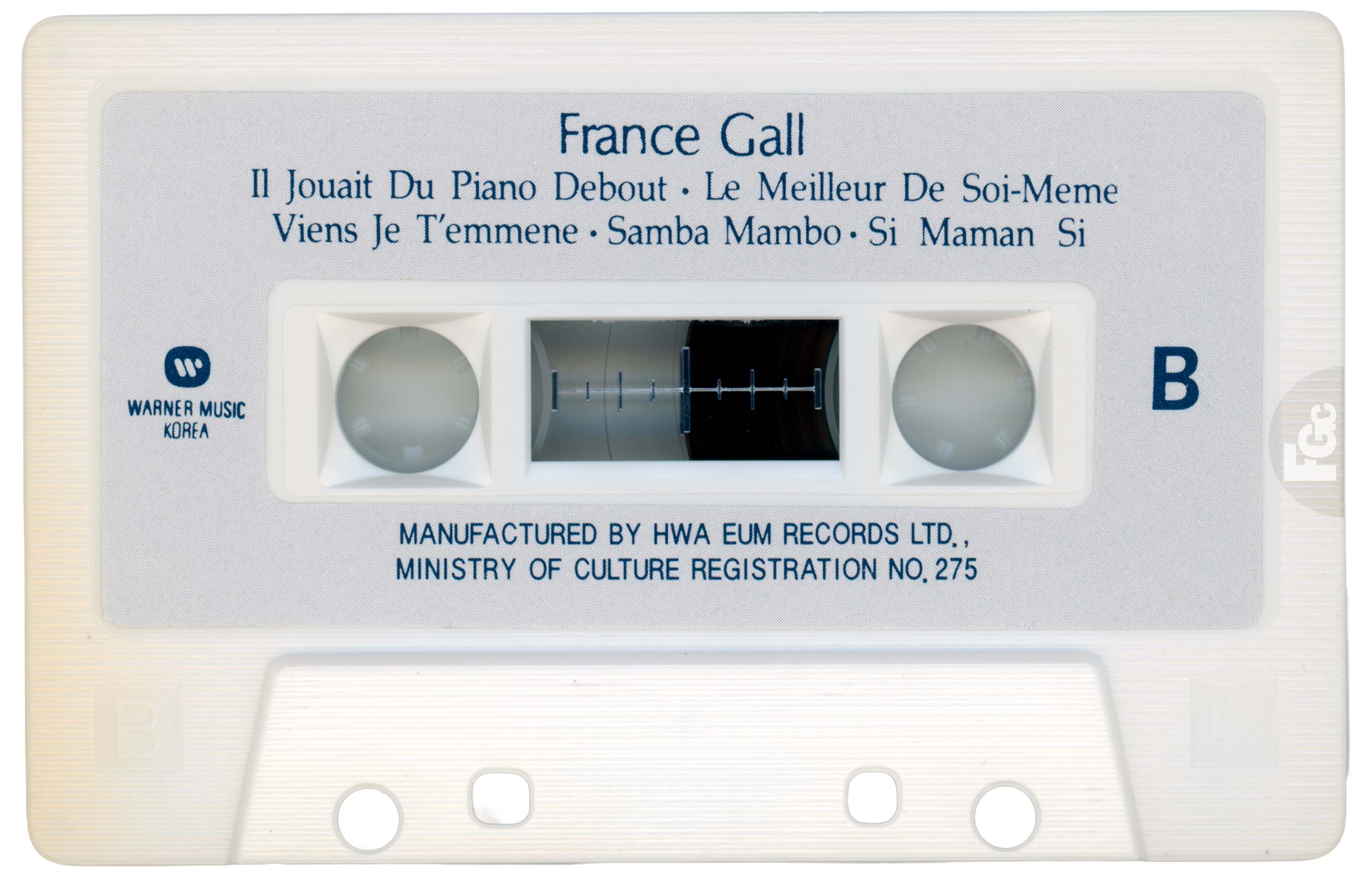 Cassette Les plus belles chansons France Gall WEA Corée 1993 Warner Music Korea