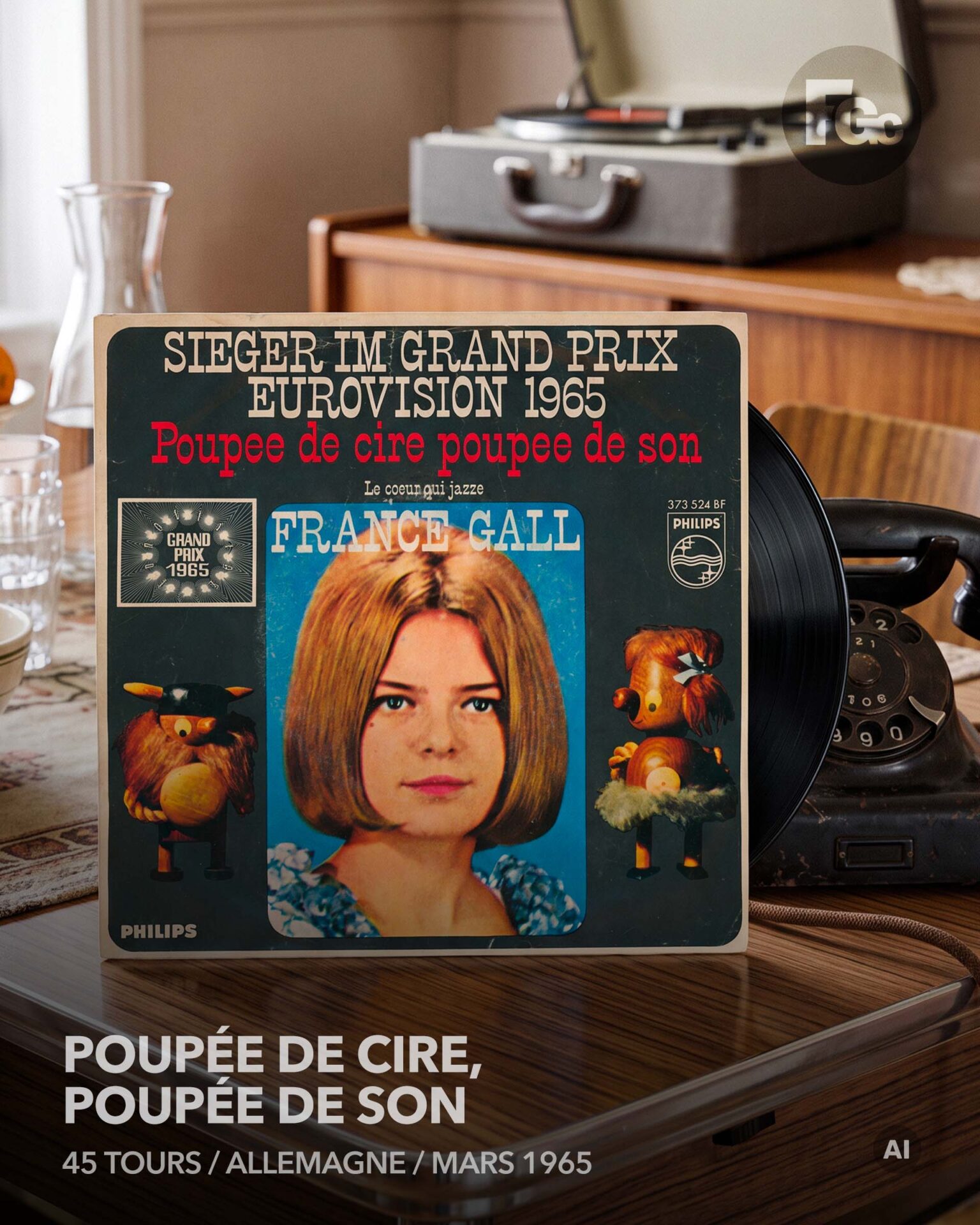 Poupée de cire poupée de son | 45 tours | Allemagne Le 45 tours allemand de Poupée de cire poupée de son de France Gall, Philips 1965