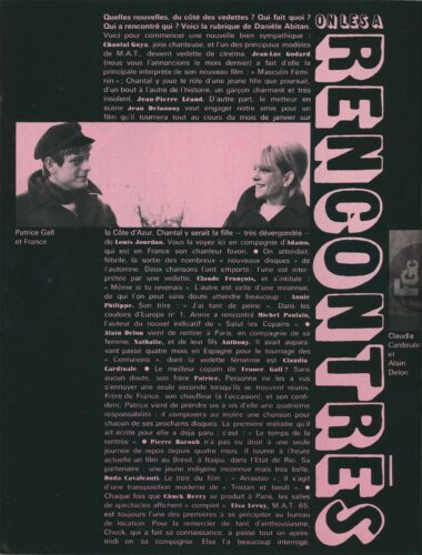 Magazine Mademoiselle Âge tendre janvier 1966, numéro 15, avec France Gall