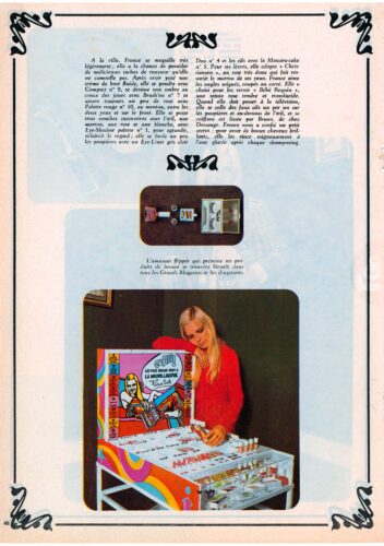 France Gall dans Écho de la mode novembre 1968, reportage mode et beauté.