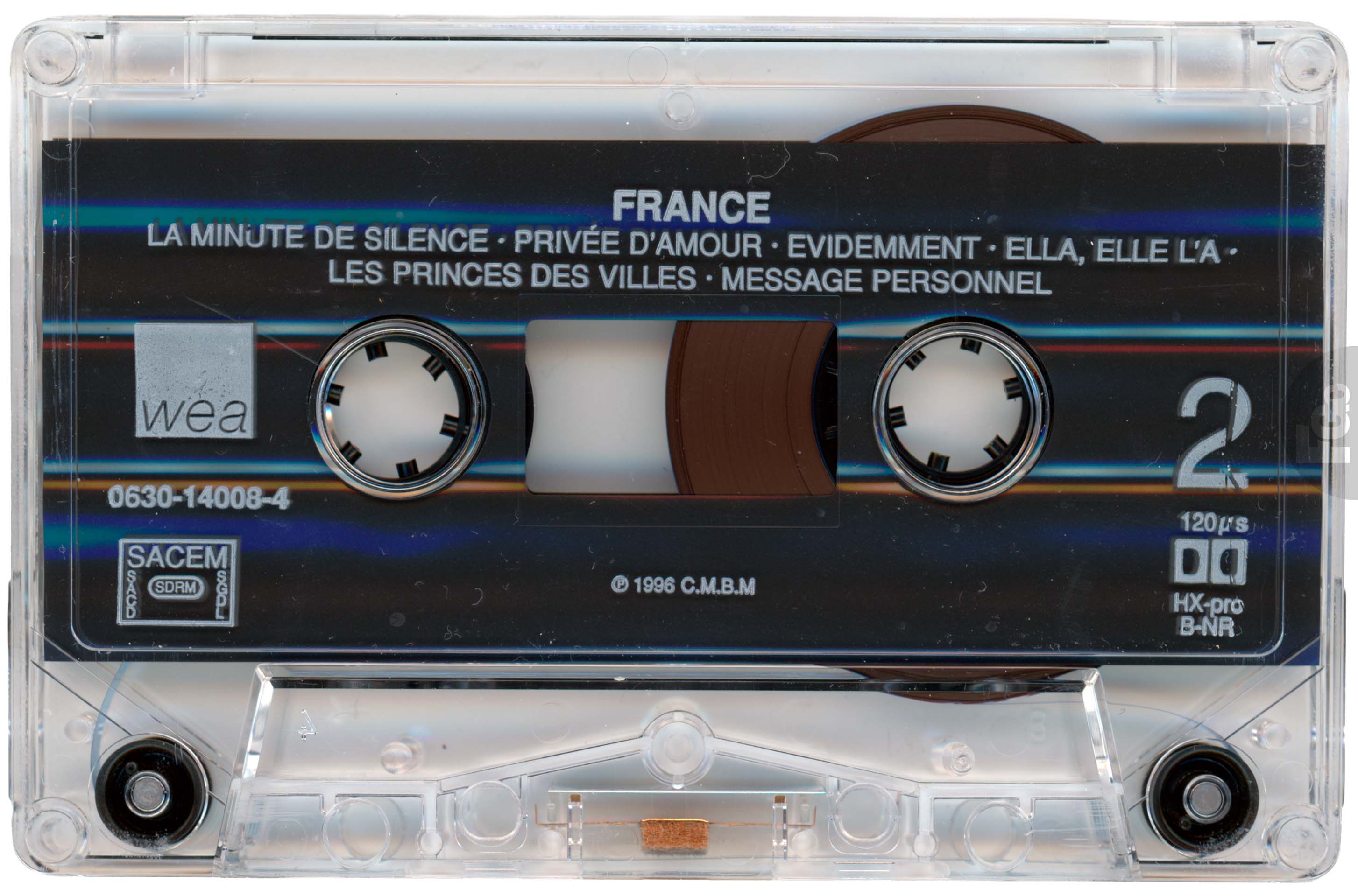 K7 brune 13 titres de l'album France de France Gall, édition de 1996.