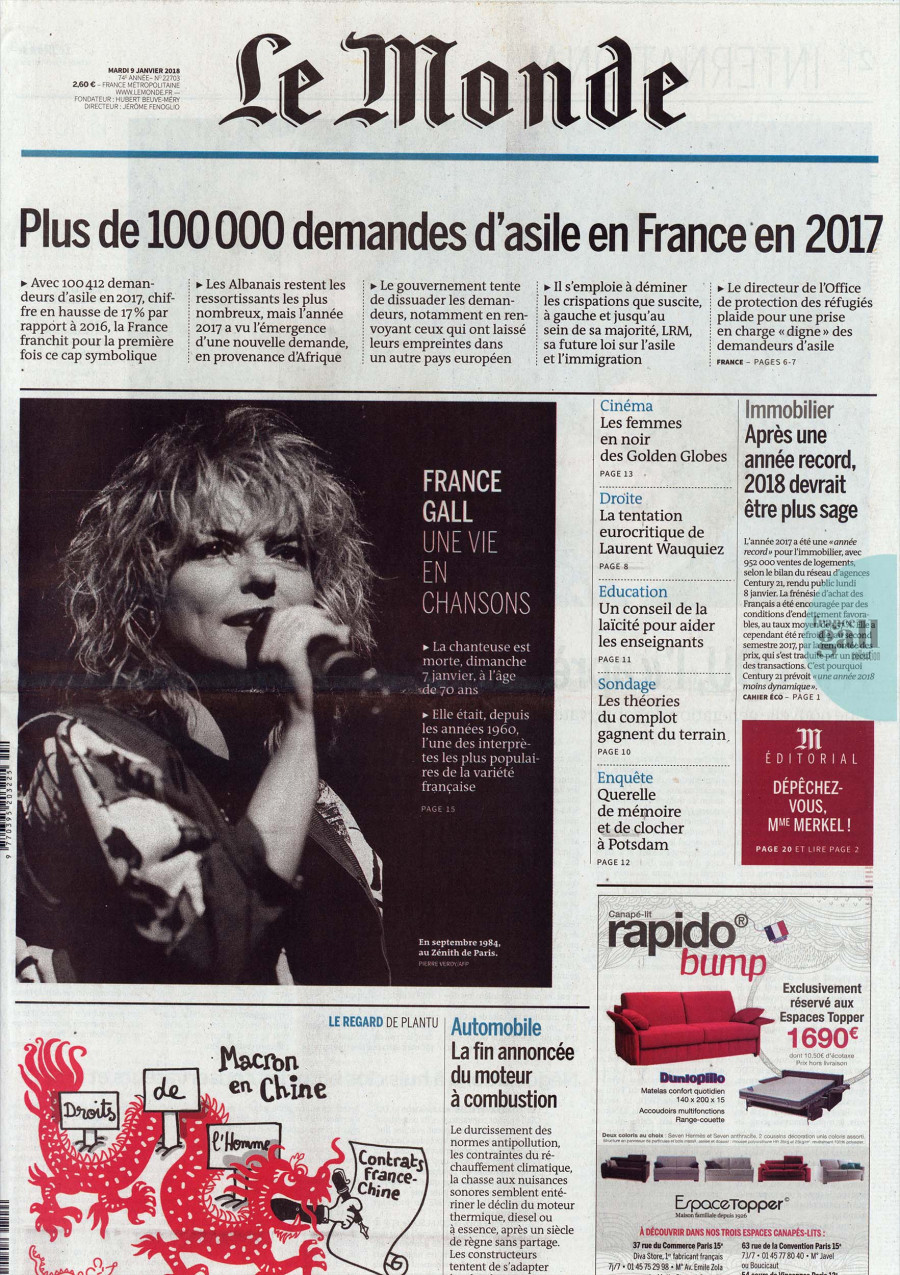 France Gall est décédée à l'âge de 70 ans